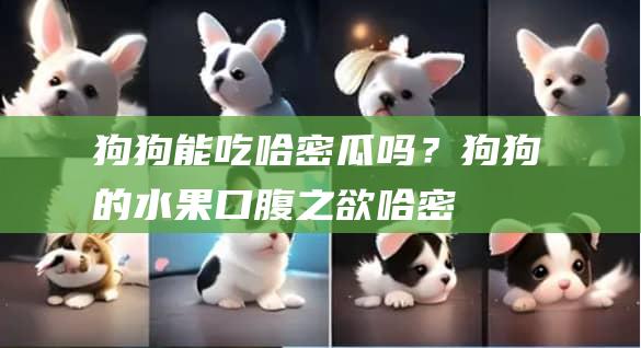 狗狗能吃哈密瓜吗?狗狗的水果口腹之欲哈密