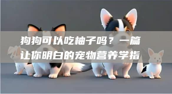 狗狗可以吃柚子吗？一篇让你明白的宠物学指