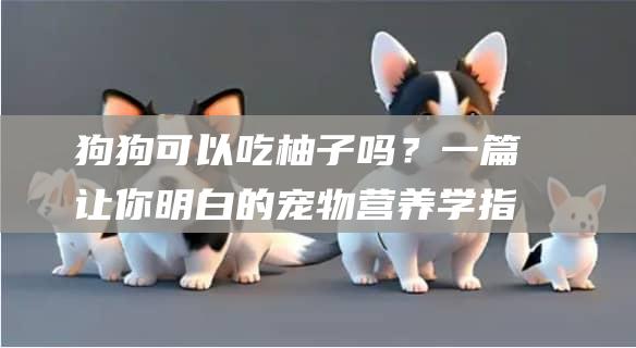 狗狗可以吃柚子吗？一篇让你明白的宠物营养学指南